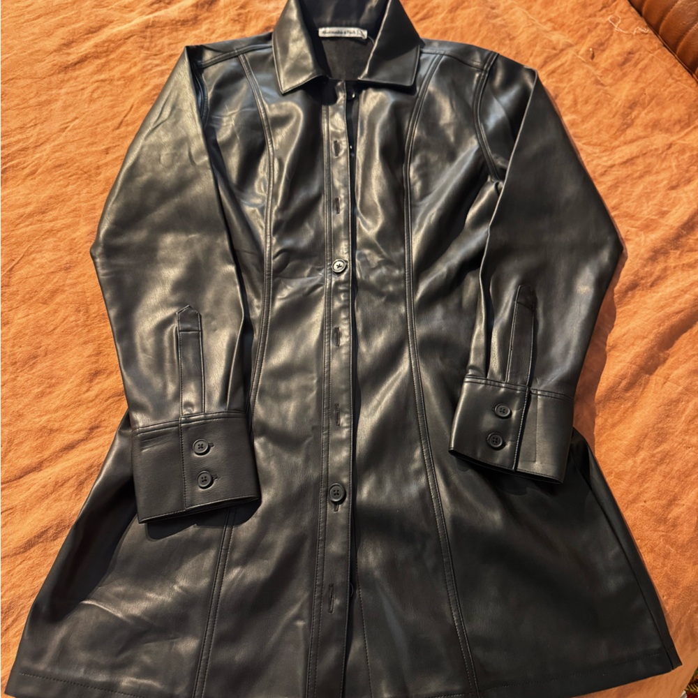 Abercrombie & Fitch Women's Black Leather Dress